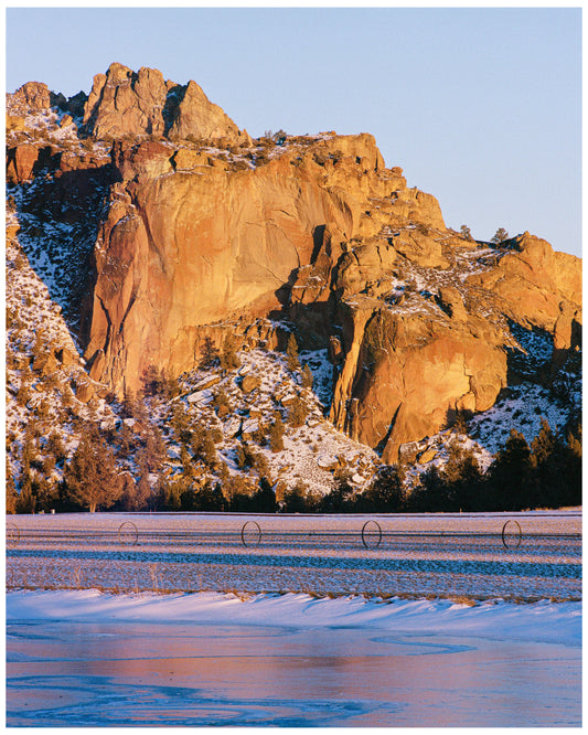 Smith Rock with Frozen Pond